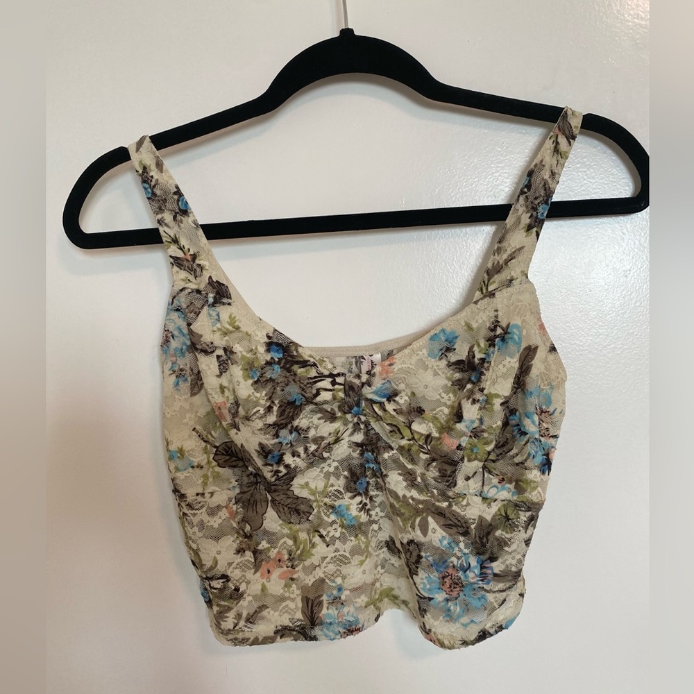 2 Free People Floral Lace Bralette Tops
